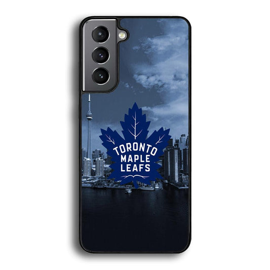 Toronto Maple Leafs Bluish Town Samsung Galaxy S22 Case-Rubber Black (2D Case)-Oxvistore