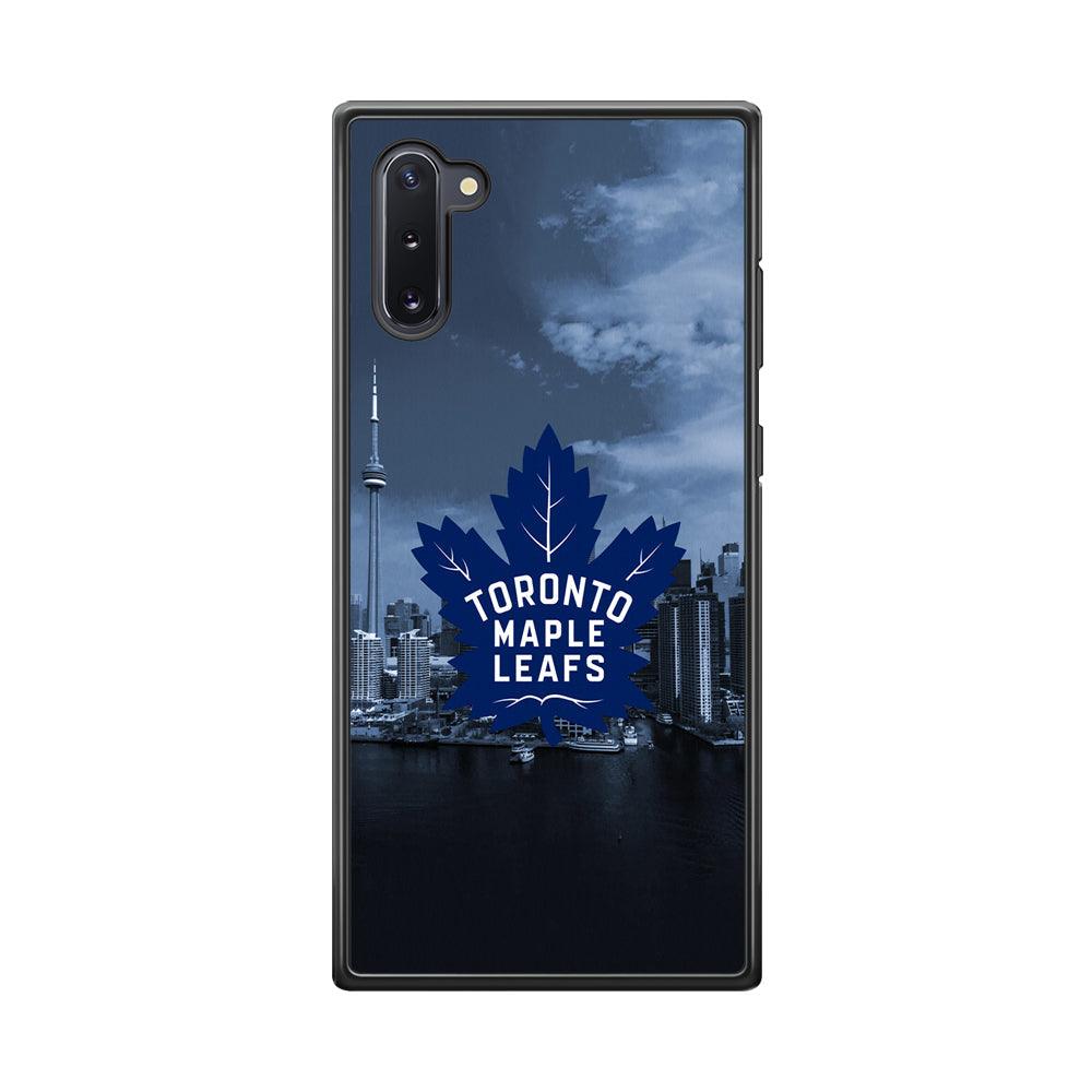 Toronto Maple Leafs Bluish Town Samsung Galaxy Note 10 Case-Rubber Black (2D Case)-Oxvistore