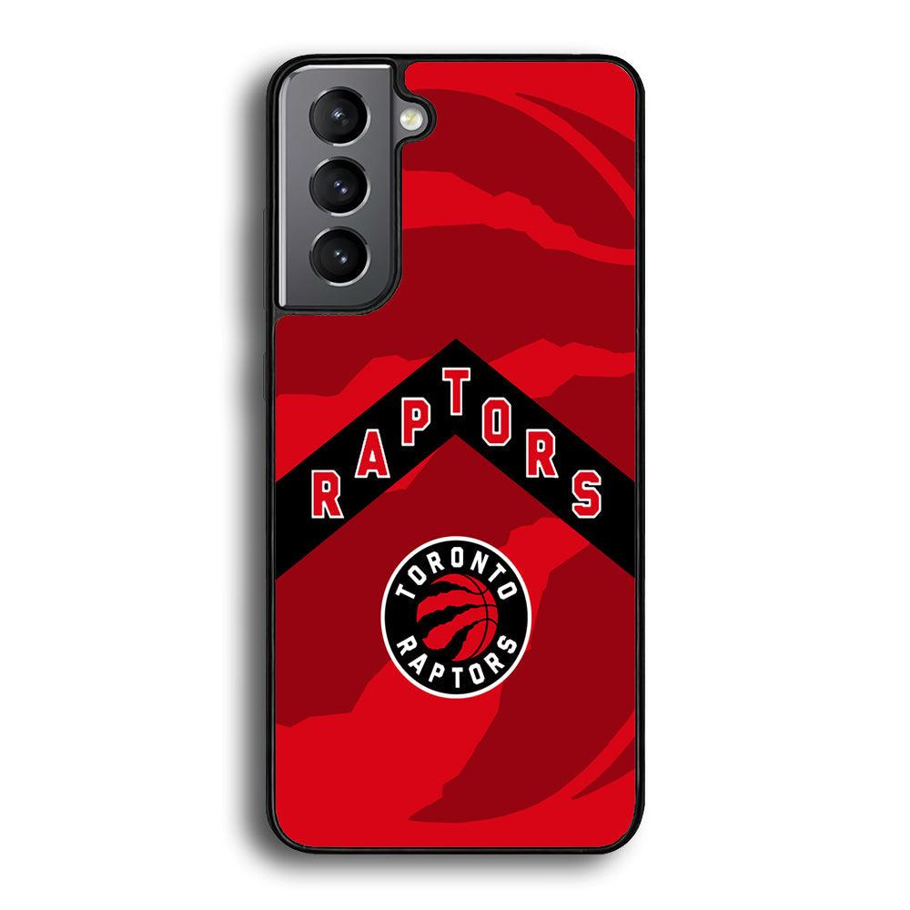 Toronto Raptors Black Triangle Samsung Galaxy S21 Case-Rubber Black (2D Case)-Oxvistore
