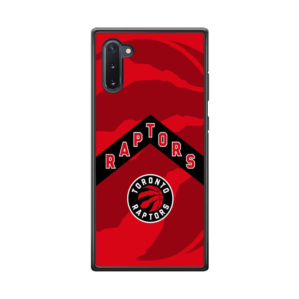 Toronto Raptors Black Triangle Samsung Galaxy Note 10 Case-Rubber Black (2D Case)-Oxvistore