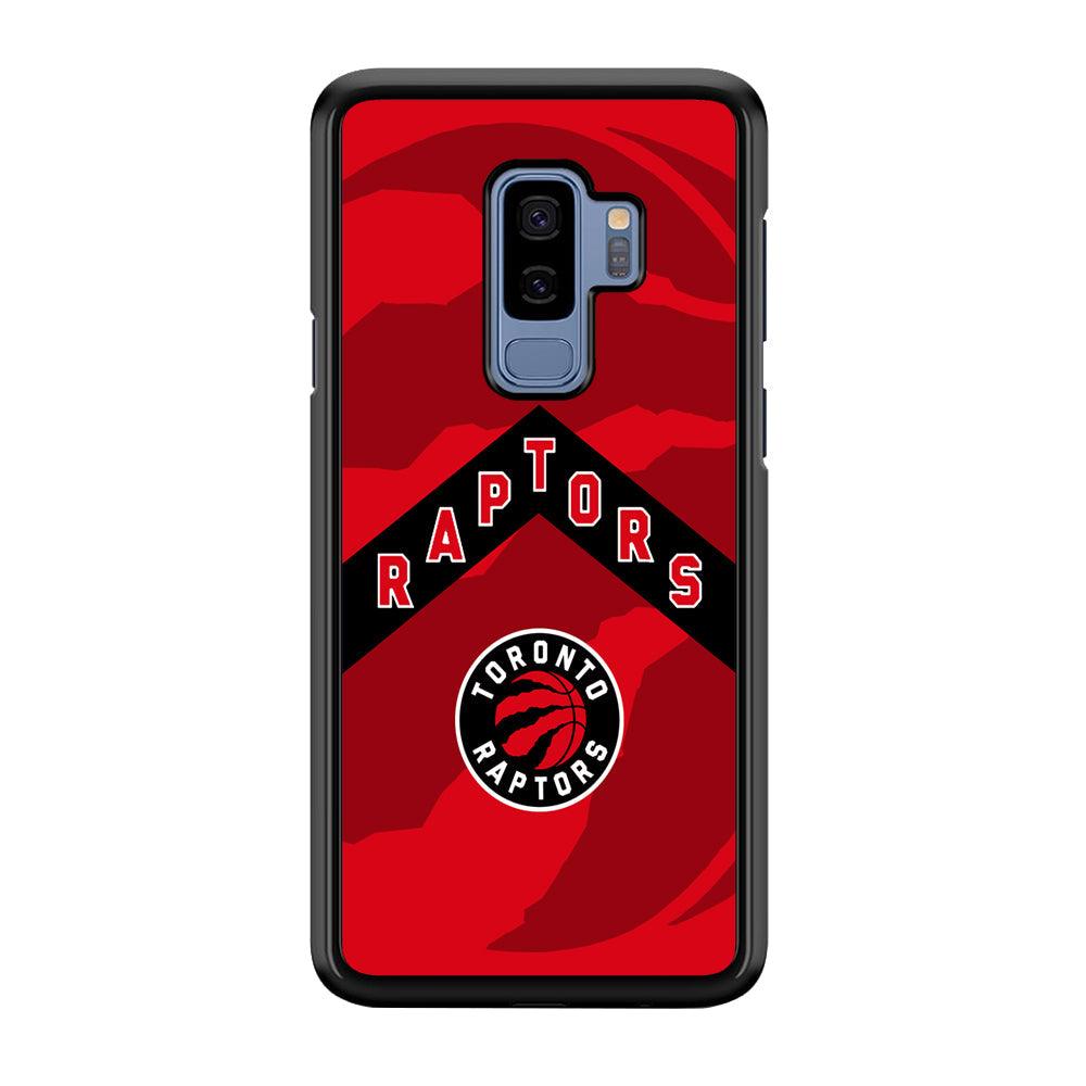Toronto Raptors Black Triangle Samsung Galaxy S9 Plus Case-Rubber Black (2D Case)-Oxvistore