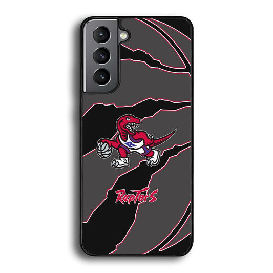 Toronto Raptors Bounce The Ball Samsung Galaxy S23 Case-Rubber Black (2D Case)-Oxvistore