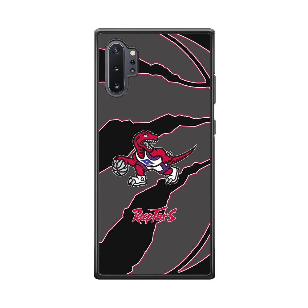 Toronto Raptors Bounce The Ball Samsung Galaxy Note 10 Plus Case-Rubber Black (2D Case)-Oxvistore