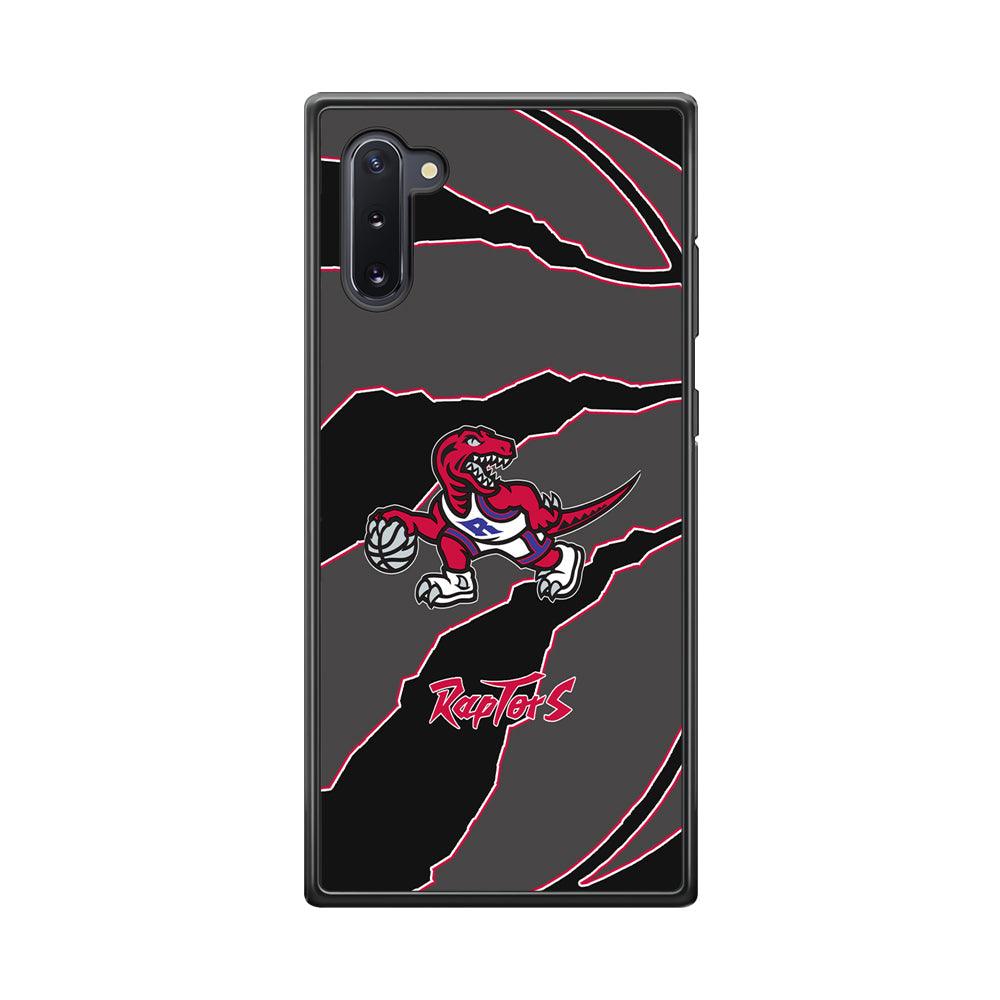 Toronto Raptors Bounce The Ball Samsung Galaxy Note 10 Case-Rubber Black (2D Case)-Oxvistore
