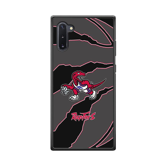 Toronto Raptors Bounce The Ball Samsung Galaxy Note 10 Case-Rubber Black (2D Case)-Oxvistore
