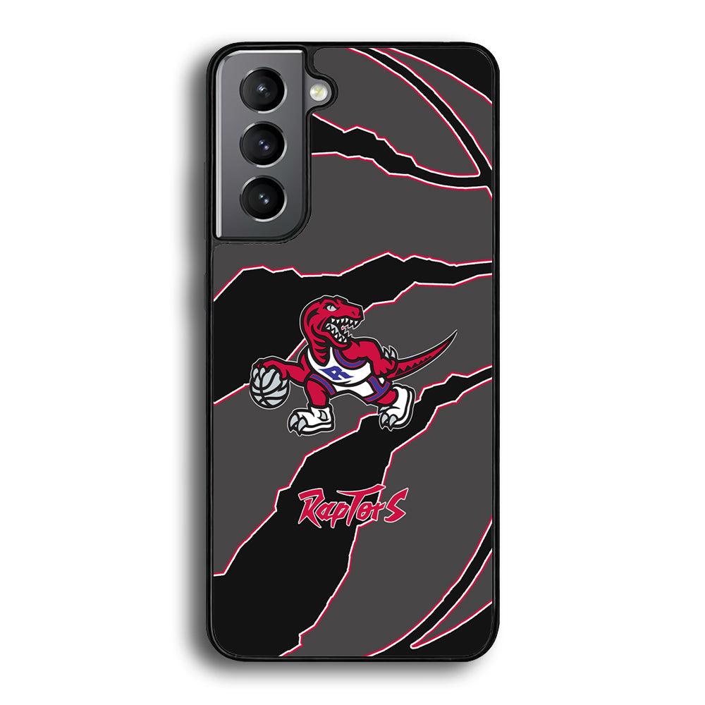 Toronto Raptors Bounce The Ball Samsung Galaxy S24 Plus Case-Rubber Black (2D Case)-Oxvistore