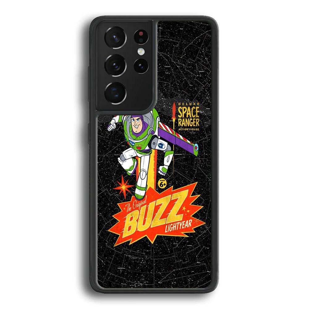 Toy Story Buzz Lightyear Space Ranger Samsung Galaxy S23 Ultra Case-Rubber Black (2D Case)-Oxvistore