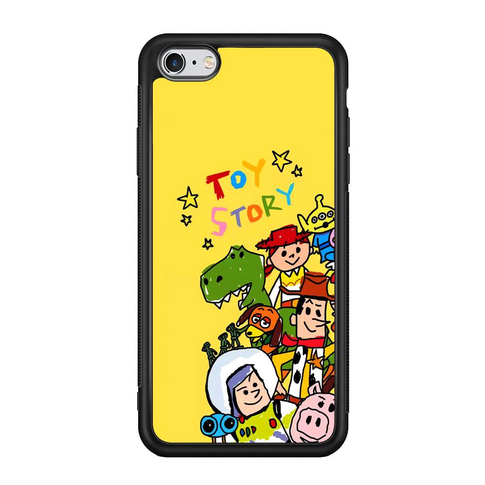 Toy Story Crayon Drawing iPhone 6 Plus | 6s Plus Case-Rubber Black (2D Case)-Oxvistore