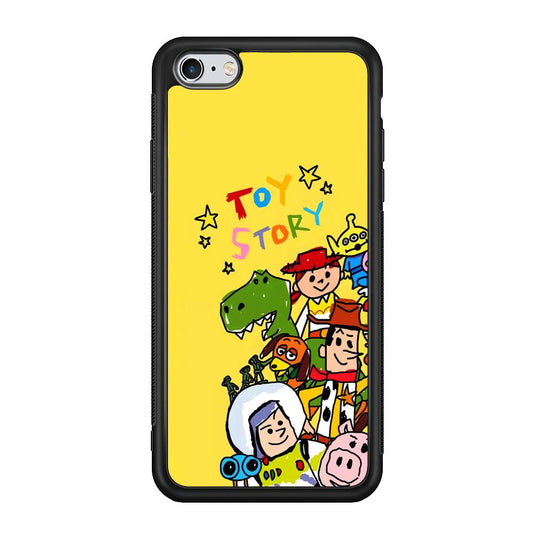 Toy Story Crayon Drawing iPhone 6 Plus | 6s Plus Case-Rubber Black (2D Case)-Oxvistore