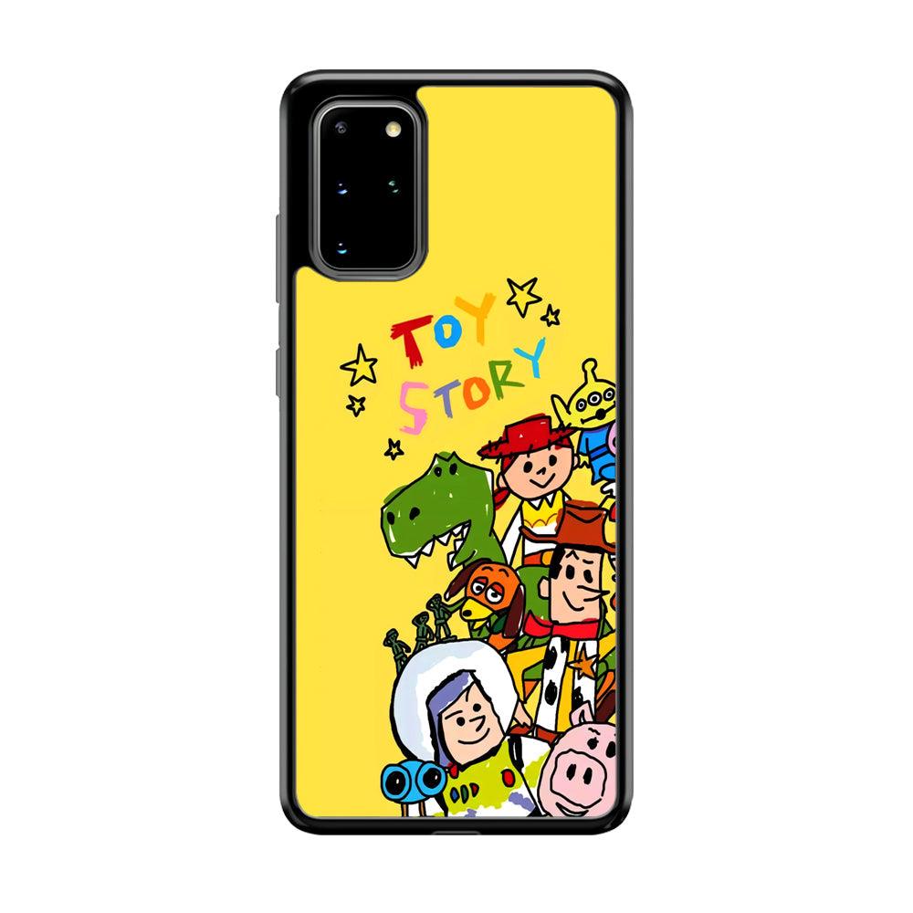Toy Story Crayon Drawing Samsung Galaxy S20 Plus Case-Rubber Black (2D Case)-Oxvistore