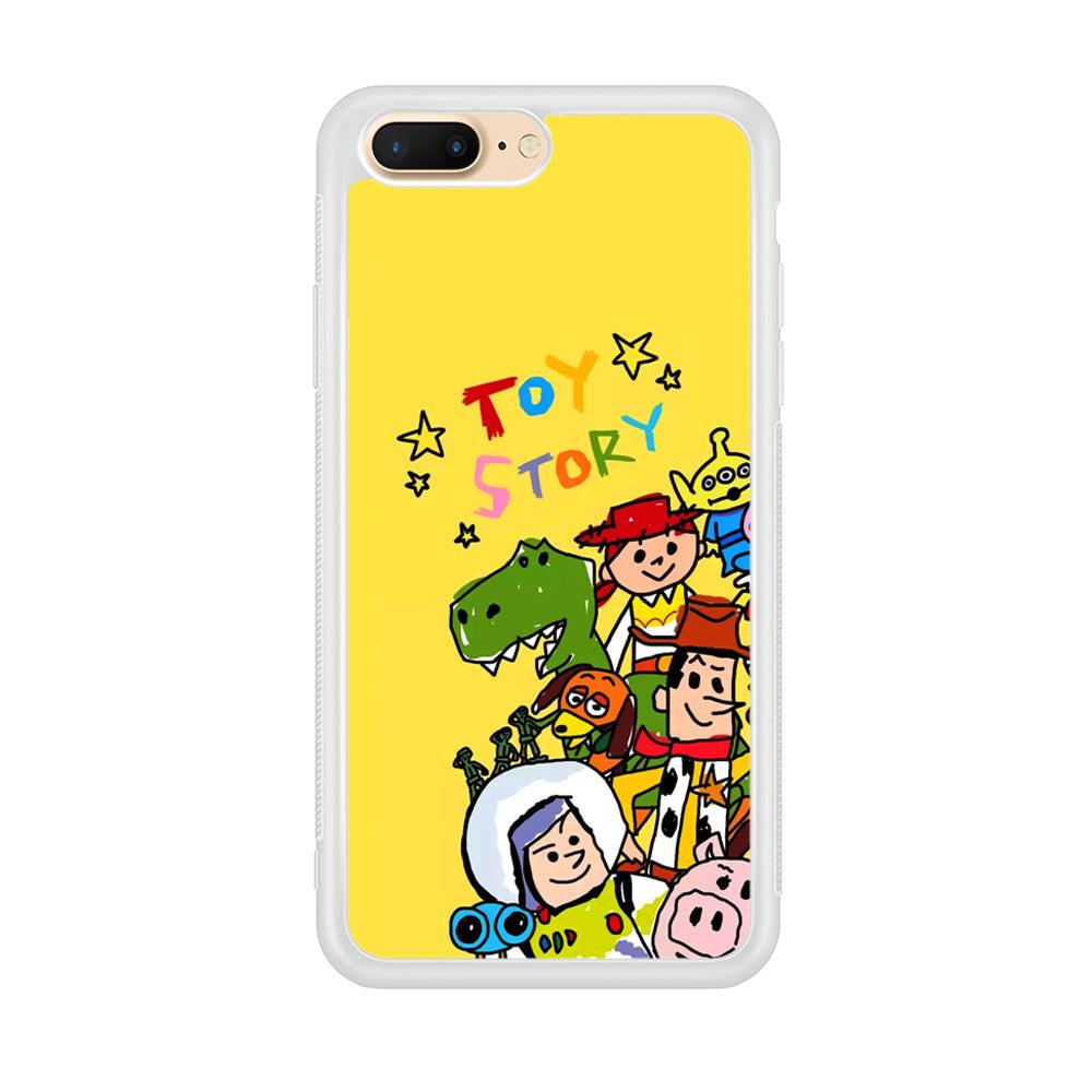 Toy Story Crayon Drawing iPhone 8 Plus Case-Oxvistore