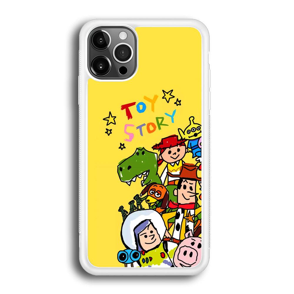 Toy Story Crayon Drawing iPhone 12 Pro Case-Oxvistore