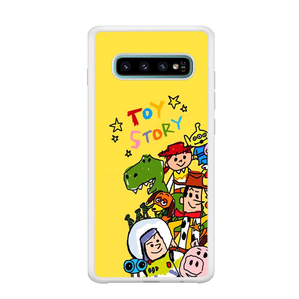 Toy Story Crayon Drawing Samsung Galaxy S10 Plus Case-Oxvistore