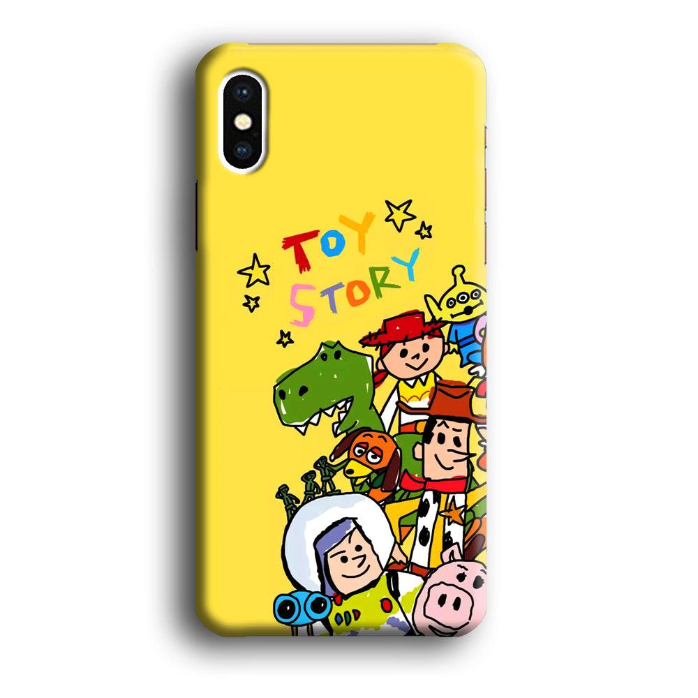 Toy Story Crayon Drawing iPhone X Case-Oxvistore