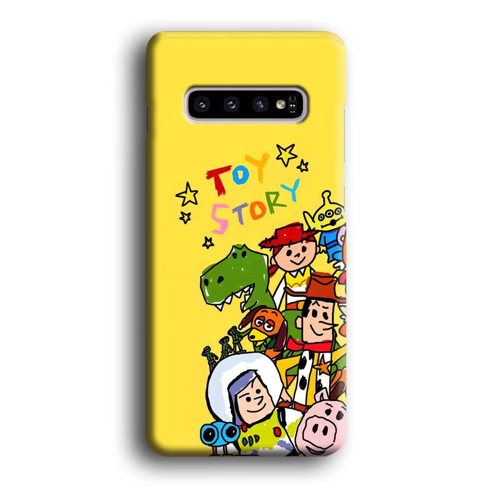 Toy Story Crayon Drawing Samsung Galaxy S10 Plus Case-Oxvistore