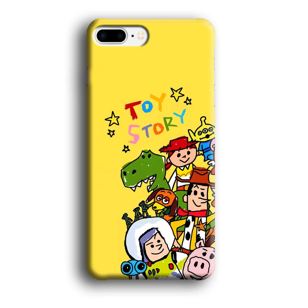 Toy Story Crayon Drawing iPhone 8 Plus Case-Oxvistore