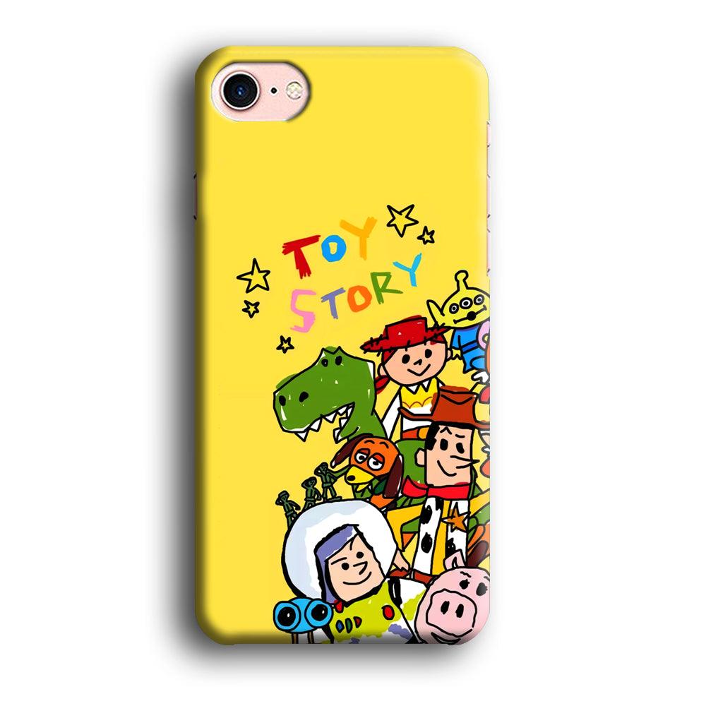 Toy Story Crayon Drawing iPhone 8 Case-Oxvistore