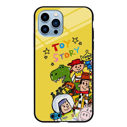 Toy Story Crayon Drawing iPhone 14 Pro Case-Oxvistore