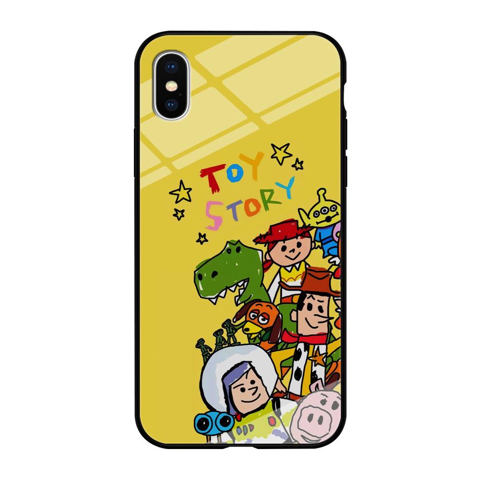 Toy Story Crayon Drawing iPhone X Case-Oxvistore