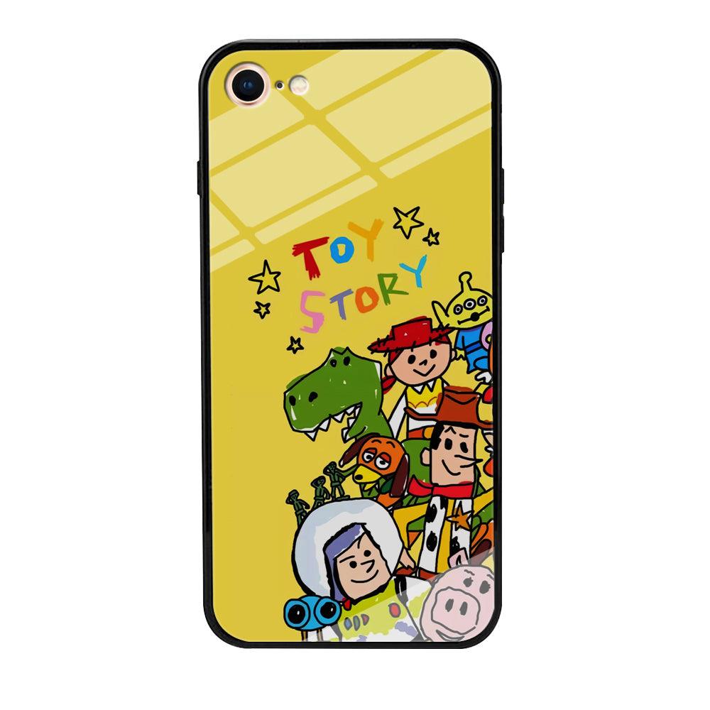 Toy Story Crayon Drawing iPhone 8 Case-Oxvistore