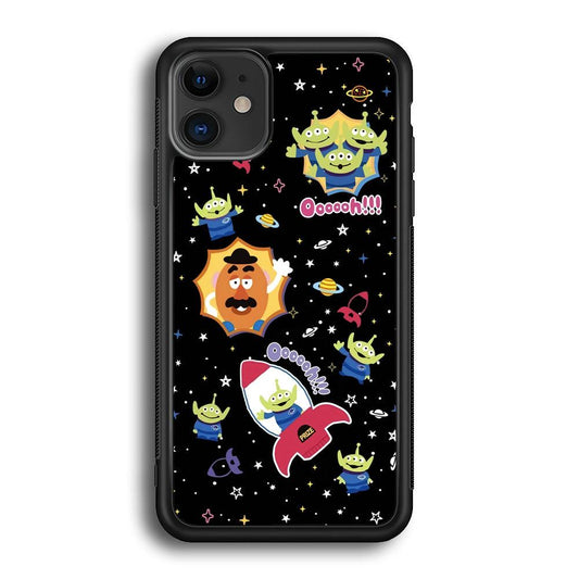 Toy Story Space Holiday iPhone 11 Case-Rubber Black (2D Case)-Oxvistore