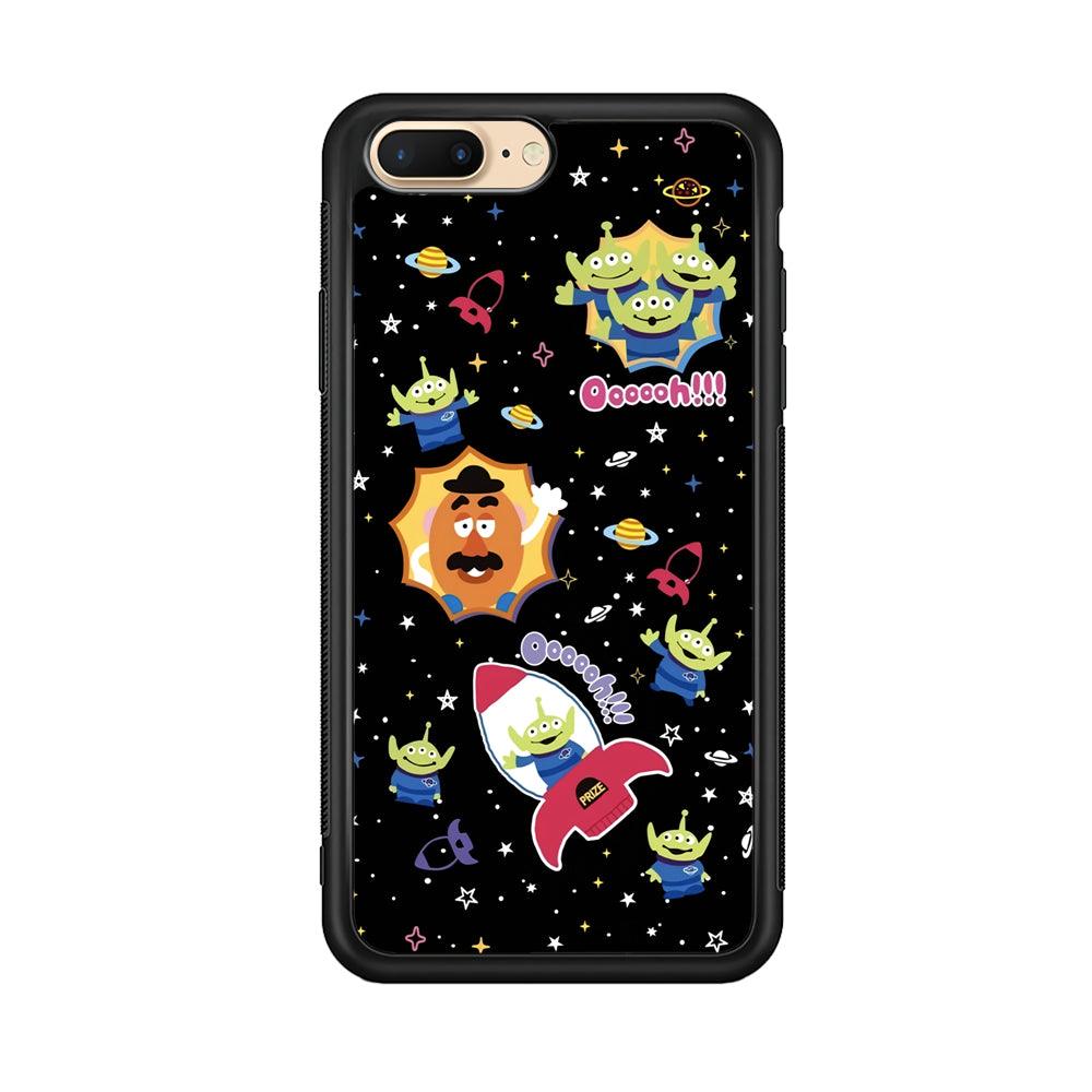 Toy Story Space Holiday iPhone 7 Plus Case-Rubber Black (2D Case)-Oxvistore