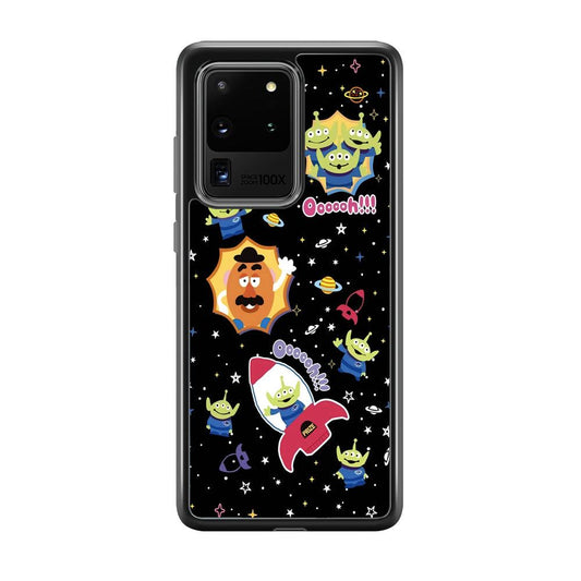 Toy Story Space Holiday Samsung Galaxy S20 Ultra Case-Rubber Black (2D Case)-Oxvistore