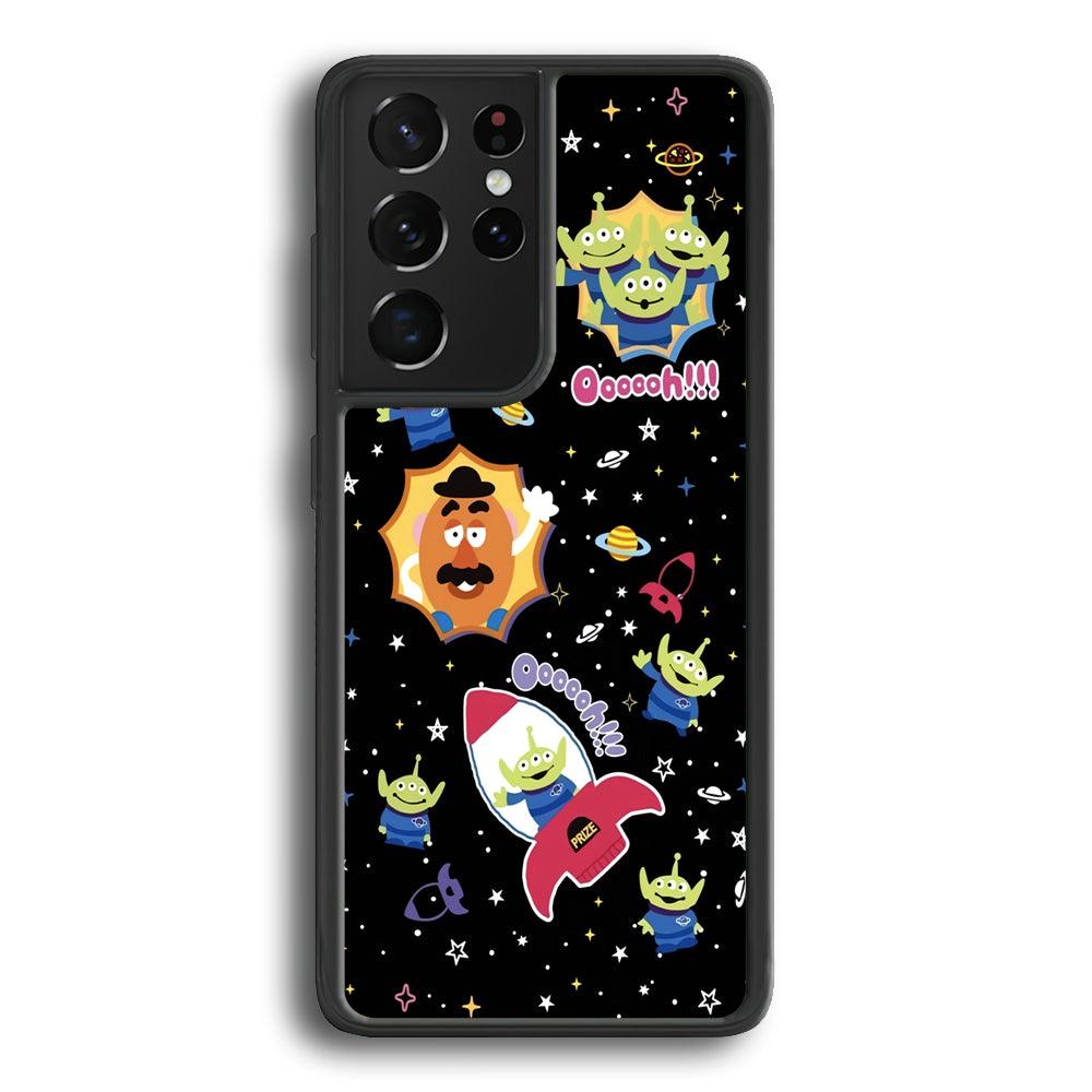 Toy Story Space Holiday Samsung Galaxy S23 Ultra Case-Rubber Black (2D Case)-Oxvistore
