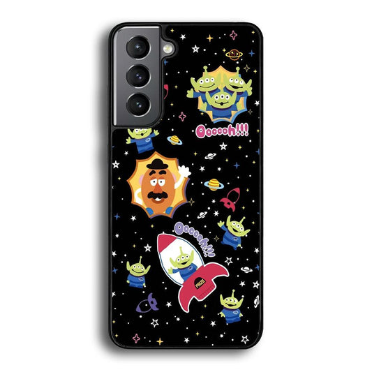 Toy Story Space Holiday Samsung Galaxy S22 Plus Case-Rubber Black (2D Case)-Oxvistore