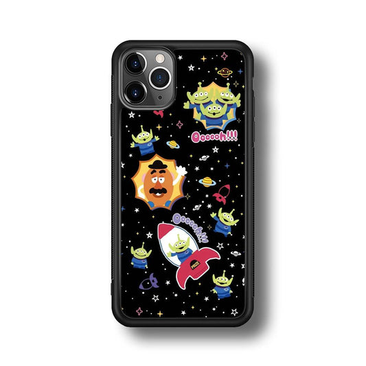 Toy Story Space Holiday iPhone 11 Pro Max Case-Rubber Black (2D Case)-Oxvistore