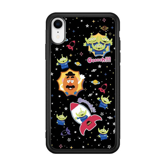Toy Story Space Holiday iPhone XR Case-Rubber Black (2D Case)-Oxvistore