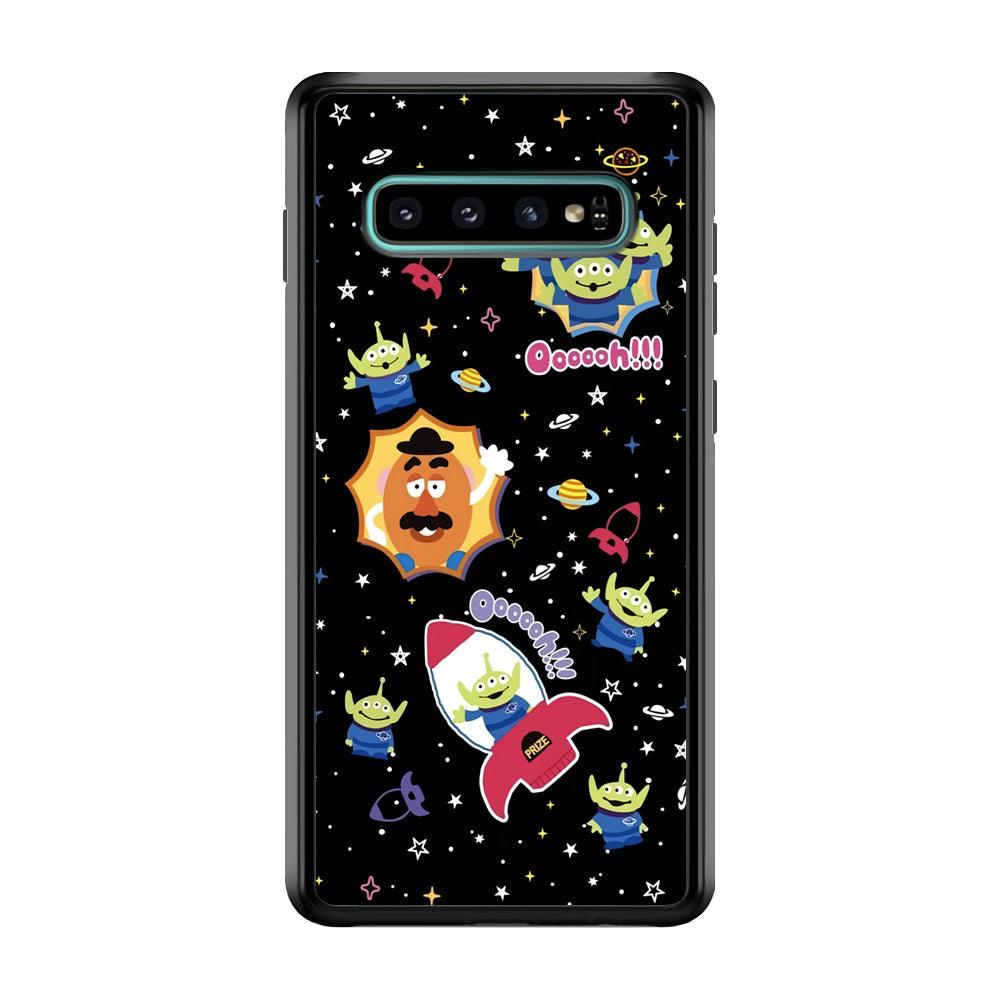 Toy Story Space Holiday Samsung Galaxy S10 Case-Rubber Black (2D Case)-Oxvistore