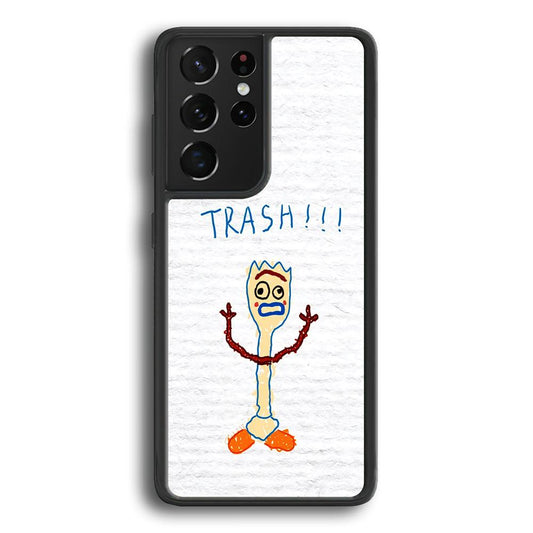 Toy Story Trash Hands Up Samsung Galaxy S21 Ultra Case-Rubber Black (2D Case)-Oxvistore