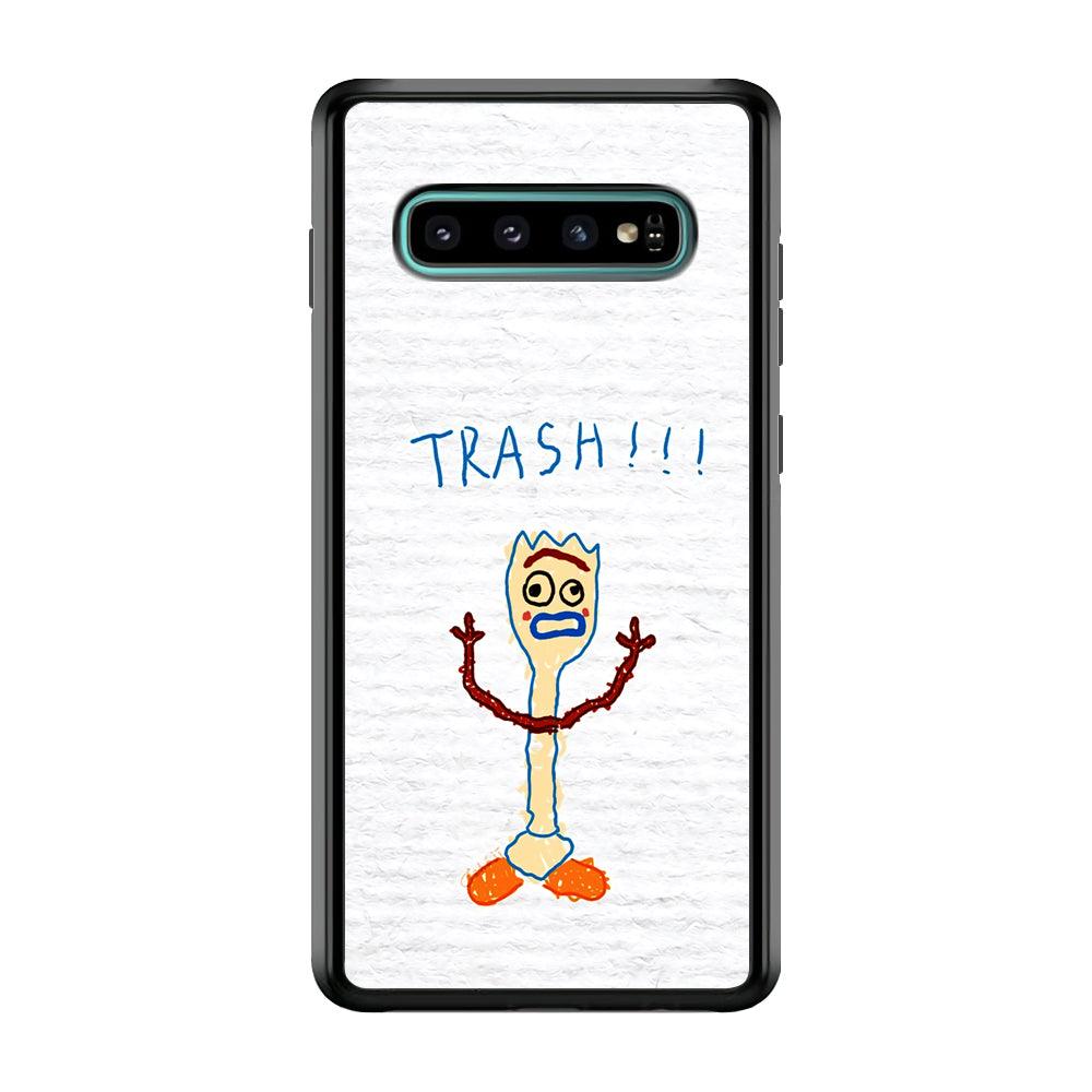 Toy Story Trash Hands Up Samsung Galaxy S10 Case-Rubber Black (2D Case)-Oxvistore