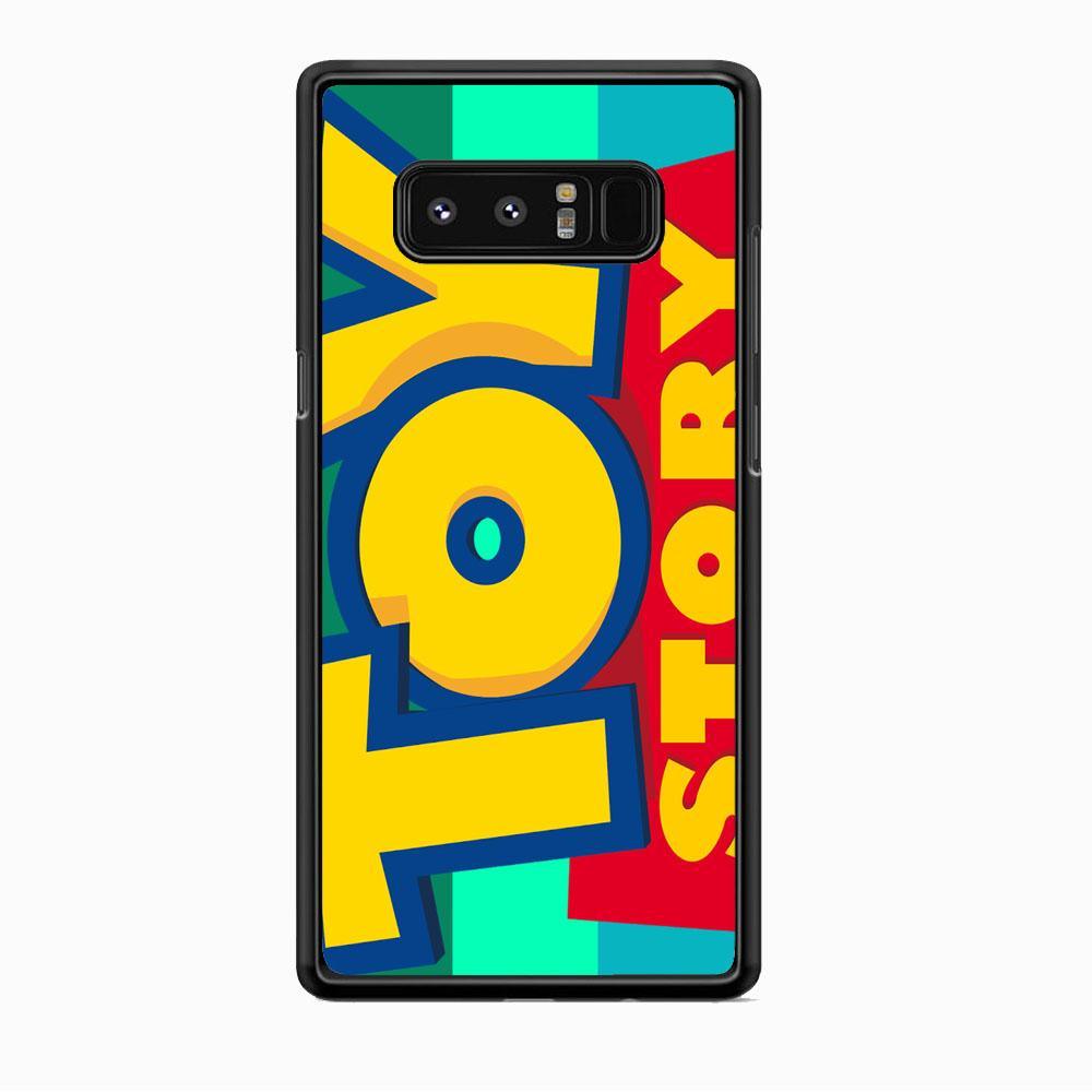 Toy Story Logo 2D Black Samsung Galaxy Note 8 Case-Rubber Black (2D Case)-Oxvistore