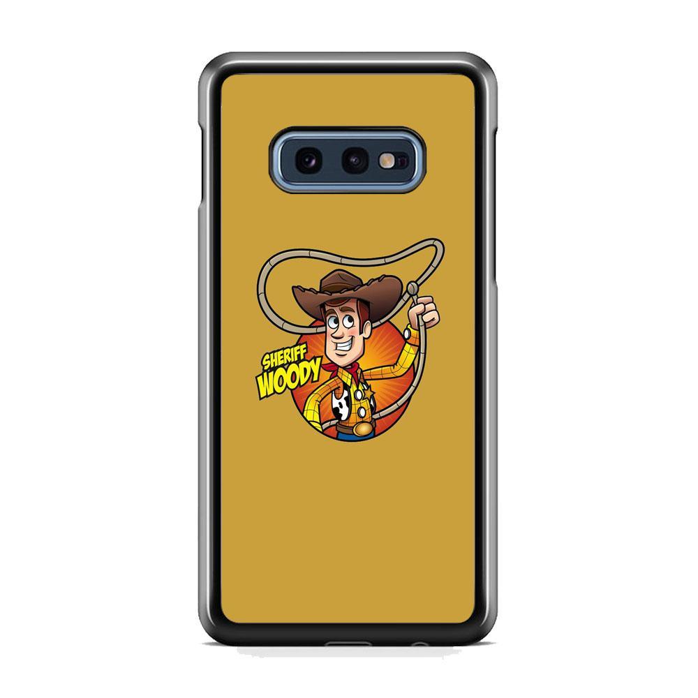 Toy Story Sherif Woody Coboy Style Samsung Galaxy S10E Case-Rubber Black (2D Case)-Oxvistore