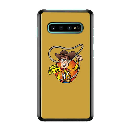 Toy Story Sherif Woody Coboy Style Samsung Galaxy S10 Case-Rubber Black (2D Case)-Oxvistore
