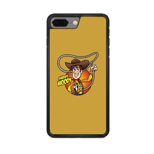 Toy Story Sherif Woody Coboy Style iPhone 7 Plus Case-Rubber Black (2D Case)-Oxvistore