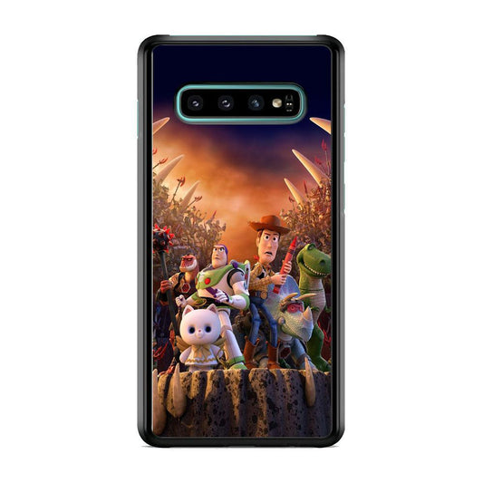 Toy Story The Time Forgot Wallpaper Samsung Galaxy S10 Case-Rubber Black (2D Case)-Oxvistore
