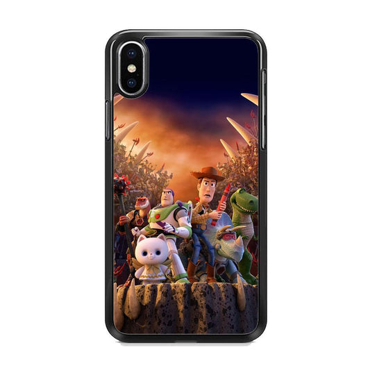 Toy Story The Time Forgot Wallpaper iPhone X Case-Rubber Black (2D Case)-Oxvistore