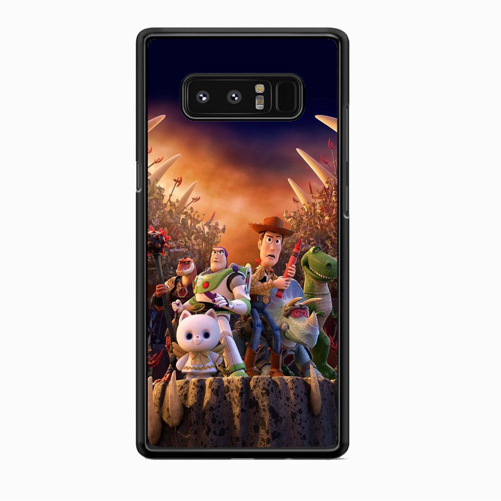 Toy Story The Time Forgot Wallpaper Samsung Galaxy Note 8 Case-Rubber Black (2D Case)-Oxvistore