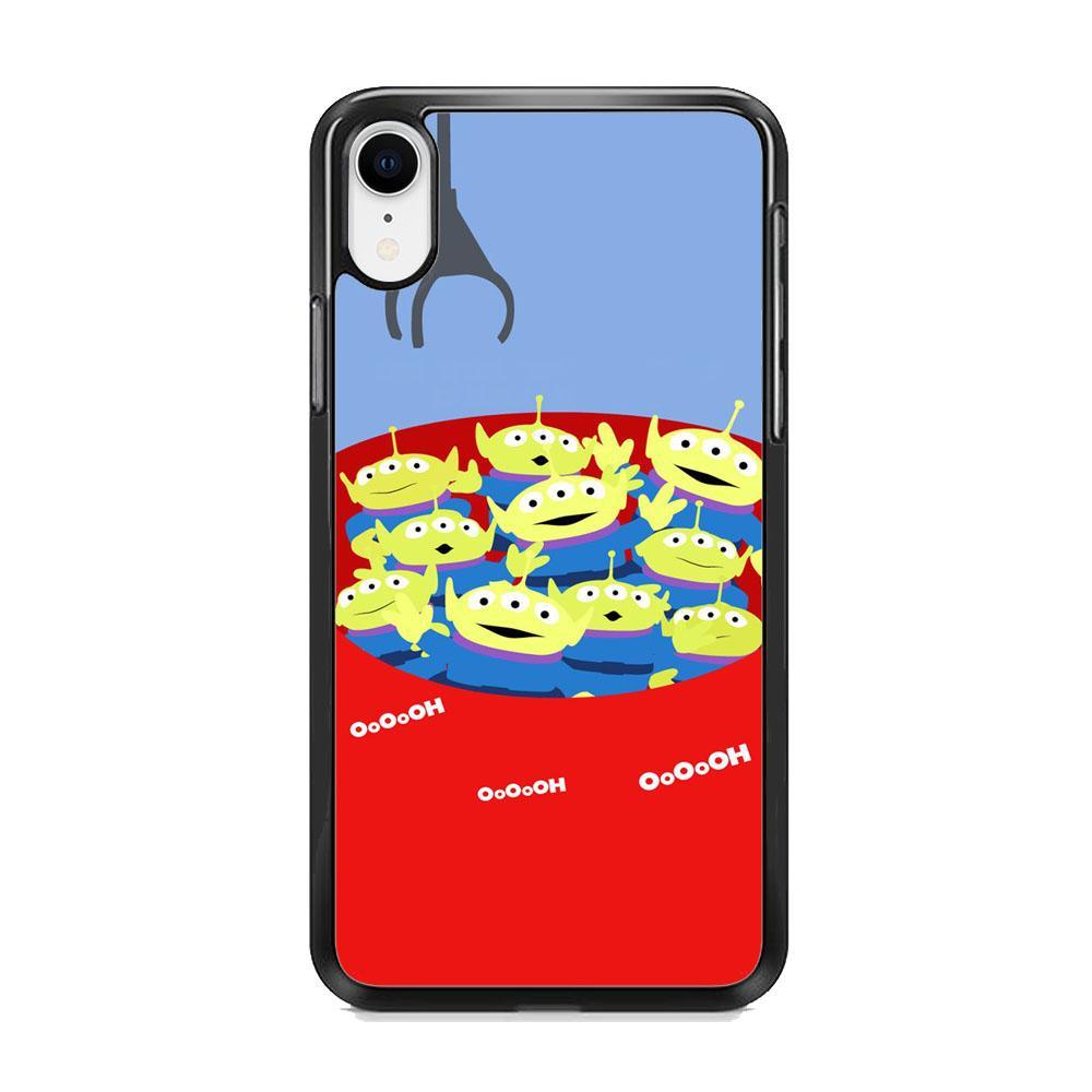 Toy Strory Geen Alien Happy With Claw Toy iPhone XR Case-Rubber Black (2D Case)-Oxvistore