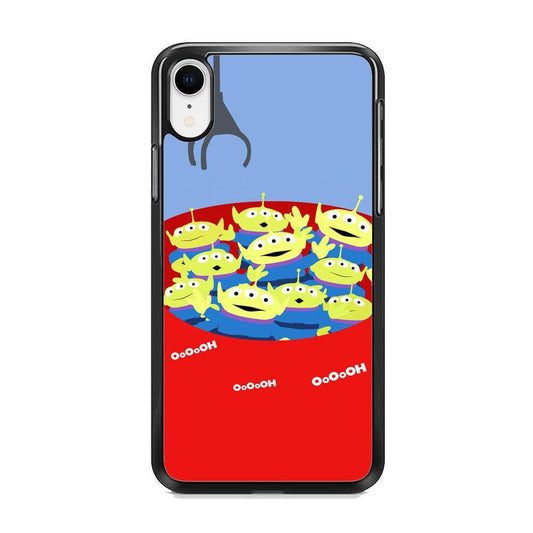 Toy Strory Geen Alien Happy With Claw Toy iPhone XR Case-Rubber Black (2D Case)-Oxvistore