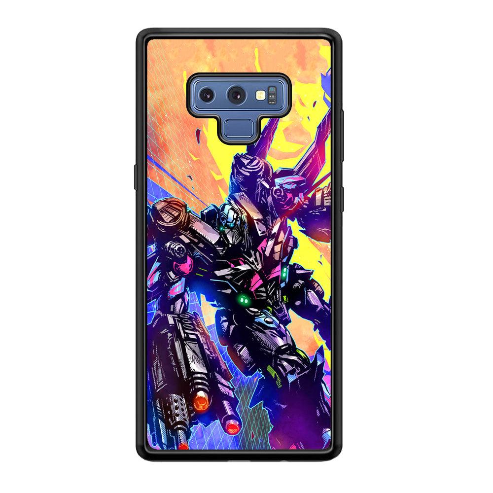 Transformers Attack from Optimus Samsung Galaxy Note 9 Case-Rubber Black (2D Case)-Oxvistore