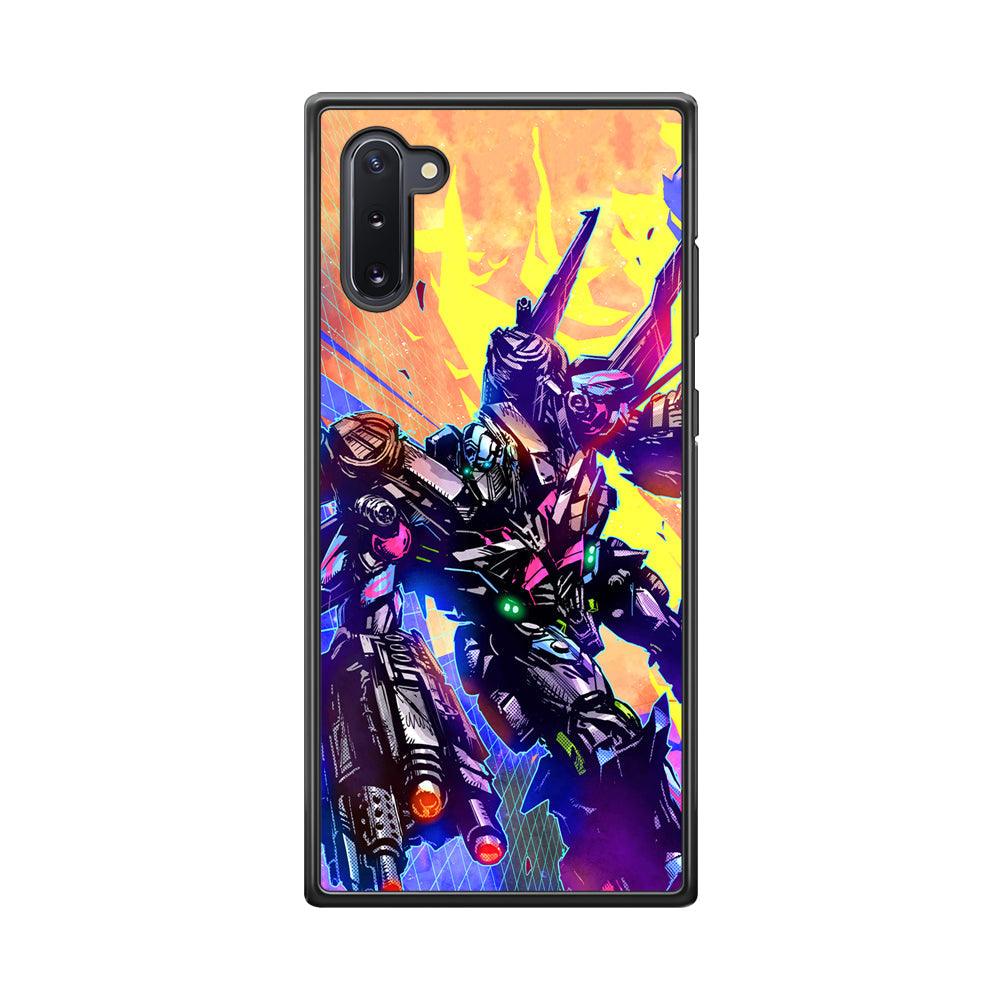 Transformers Attack from Optimus Samsung Galaxy Note 10 Case-Rubber Black (2D Case)-Oxvistore