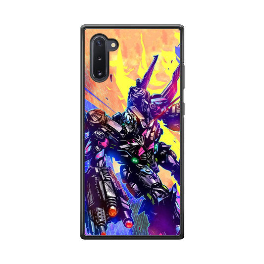 Transformers Attack from Optimus Samsung Galaxy Note 10 Case-Rubber Black (2D Case)-Oxvistore