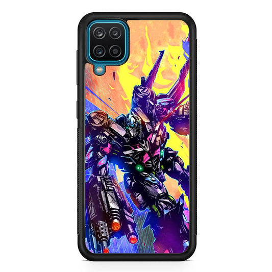 Transformers Attack from Optimus Samsung Galaxy A12 Case-Rubber Black (2D Case)-Oxvistore