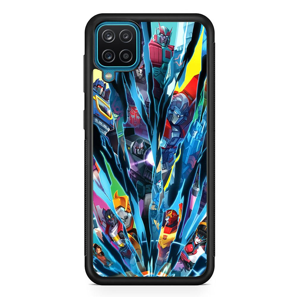 Transformers History of Cybertron Samsung Galaxy A12 Case-Rubber Black (2D Case)-Oxvistore