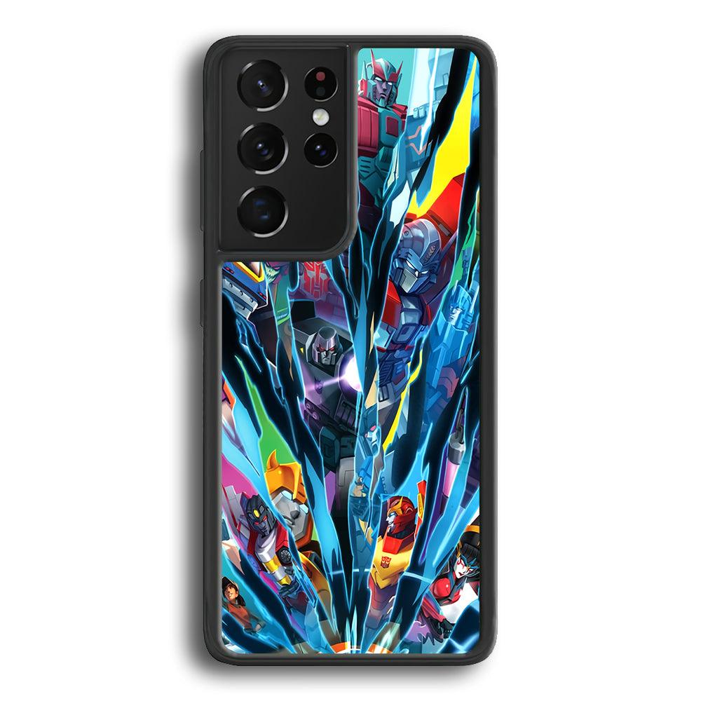 Transformers History of Cybertron Samsung Galaxy S23 Ultra Case-Rubber Black (2D Case)-Oxvistore