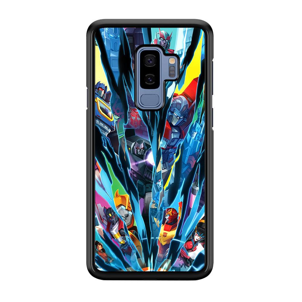 Transformers History of Cybertron Samsung Galaxy S9 Plus Case-Rubber Black (2D Case)-Oxvistore